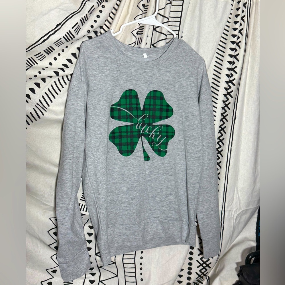 Gray St. Patrick's long sleeve T-shirt